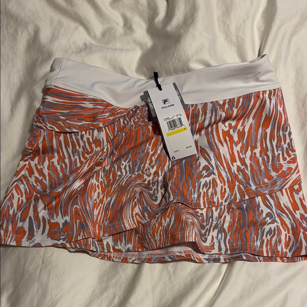 Fila Orange and White Athletic Tennis  and Golf Skirt / Skort